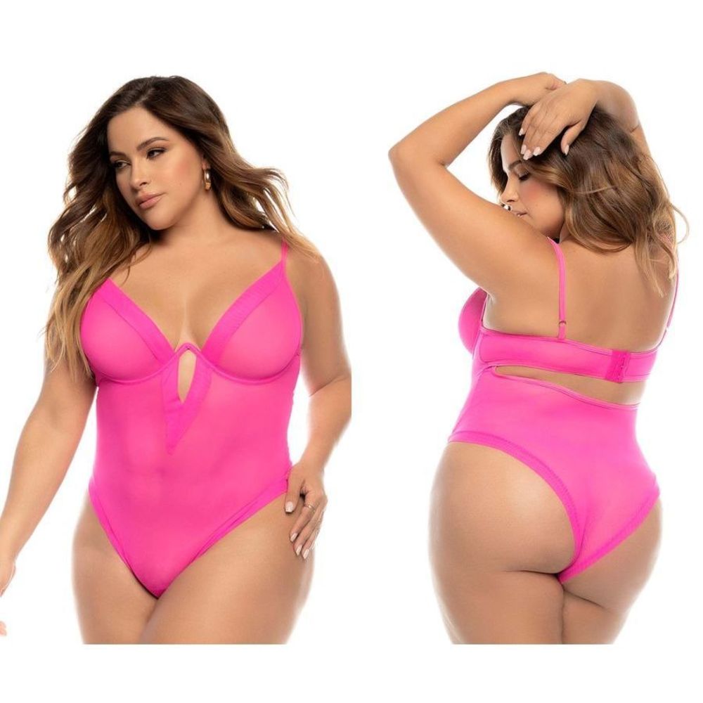 Mapale 8832X Debra Bodysuit Plus Color Hot Pink